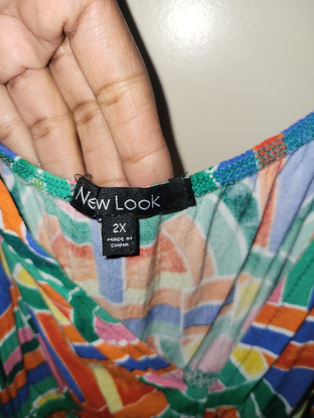 New Look Multicolor Wrap Dress - 2X